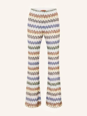 Missoni Spodnie Z Dzianiny Z Brokatową Przędzą weiss biały