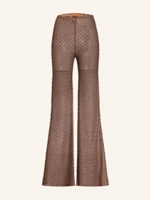 Missoni Spodnie Z Marlony Z Błyszczącą Nicią braun