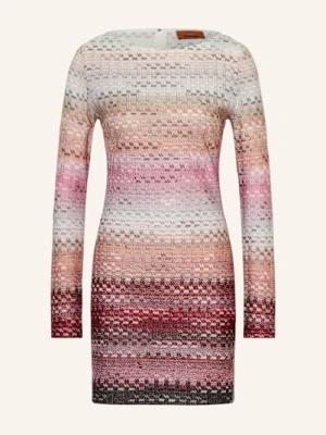 Missoni Sukienka Etui Z Błyszczącą Przędzą rosa
