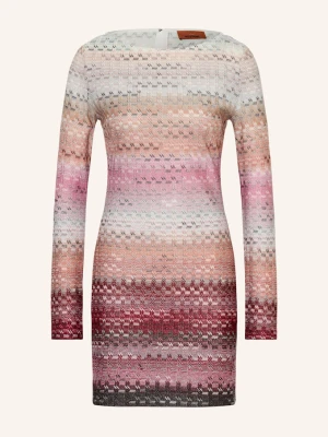 Missoni Sukienka Etui Z Błyszczącą Przędzą rosa różowy