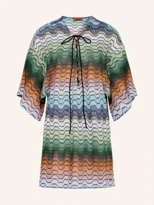 Missoni Sukienka Plażowa Z Brokatową Przędzą gruen beżowy