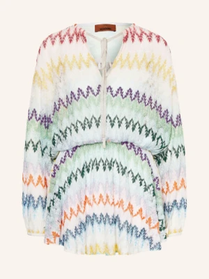 Missoni Sukienka Plażowa Z Brokatową Przędzą weiss