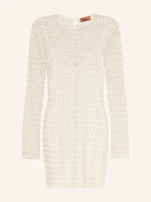 Missoni Sukienka Szydełkowa Z Błyszczącą Przędzą beige