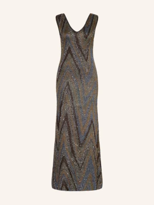 Missoni Sukienka Wieczorowa Z Cekinami braun