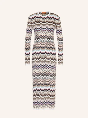 Missoni Sukienka Z Dzianiny beige