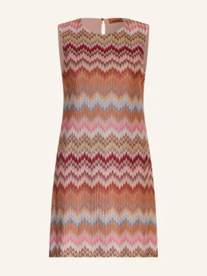 Missoni Sukienka Z Dzianiny pink