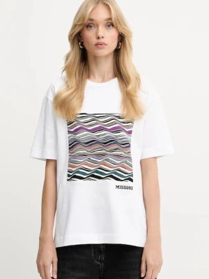 Missoni t-shirt bawełniany damski kolor biały DS25WL06.BJ00PJ