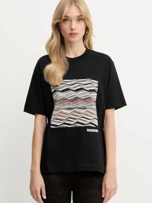 Missoni t-shirt bawełniany damski kolor czarny DS25WL06.BJ00PJ