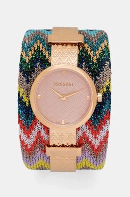 Missoni zegarek damski kolor różowy MWY102222