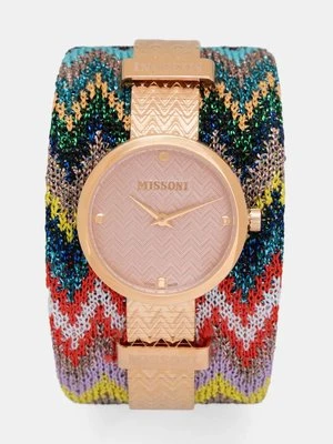 Missoni zegarek damski kolor różowy MWY102222