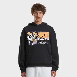 Mister Tee Best Ramen Fluffy Hoody mężczyźni Bluzy czarny rozmiar Odzież