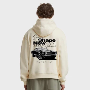 Mister Tee Classic Shape New Power Fluffy Hoody mężczyźni Bluzy beż rozmiar Odzież