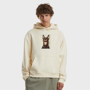Mister Tee Fearless Dawg Fluffy Hoody mężczyźni Bluzy beż rozmiar Odzież