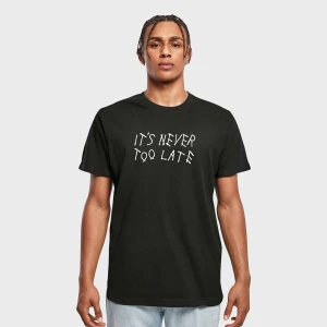 Mister Tee It Is Never Too Late black mężczyźni T-Shirty i Polo czarny rozmiar Odzież