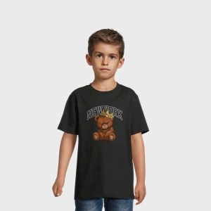 Mister Tee - Kids NY Crowned Bear uniseks T-Shirts czarny rozmiar Odzież