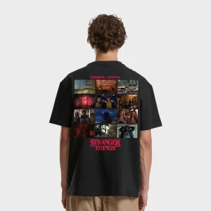 Mister Tee Stranger Things Rewatch Loose mężczyźni T-Shirty i Polo czarny rozmiar Odzież