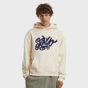 Mister Tee Tokyo Tagged Graffiti Fluffy Hoody mężczyźni Bluzy beż rozmiar Odzież