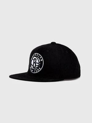 Mitchell&Ness czapka z daszkiem bawełniana BROOKLYN NETS kolor czarny z aplikacją