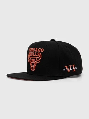 Mitchell&Ness czapka z daszkiem bawełniana NBA CHICAGO BULLS kolor czarny z aplikacją