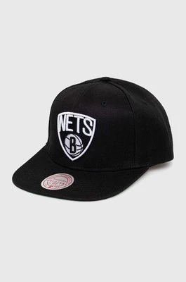 Mitchell&Ness czapka z daszkiem BROOKLYN NETS kolor czarny z aplikacją