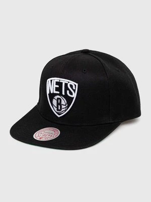 Mitchell&Ness czapka z daszkiem BROOKLYN NETS kolor czarny z aplikacją