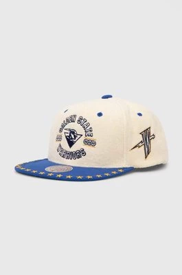 Mitchell&Ness czapka z daszkiem Golden State Warriors kolor beżowy wzorzysta HHSS7510-GSWYYPPPOFWH