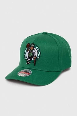 Mitchell&Ness czapka z daszkiem z domieszką wełny Boson Celtics kolor zielony z aplikacją
