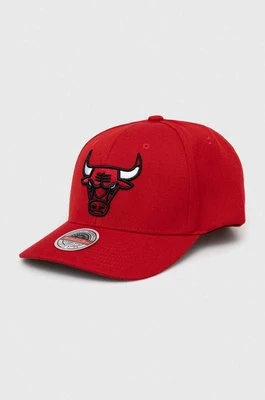 Mitchell&Ness czapka z daszkiem z domieszką wełny Chicago Bulls kolor czerwony z aplikacją