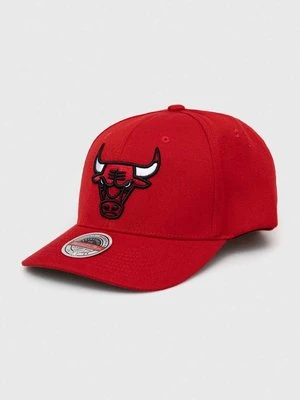 Mitchell&Ness czapka z daszkiem z domieszką wełny Chicago Bulls kolor czerwony z aplikacją