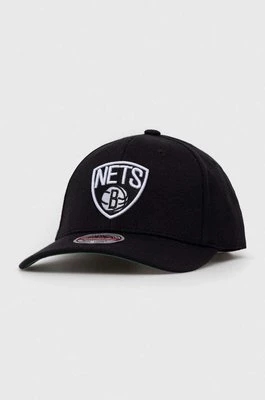Mitchell&Ness czapka z daszkiem z domieszką wełny kolor czarny z aplikacją