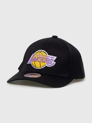 Mitchell&Ness czapka z daszkiem z domieszką wełny kolor czarny z aplikacją