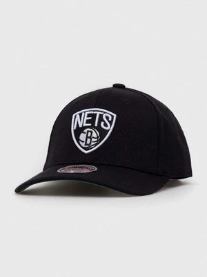 Mitchell&Ness czapka z daszkiem z domieszką wełny kolor czarny z aplikacją