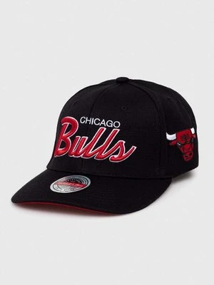 Mitchell&Ness czapka z daszkiem z domieszką wełny kolor czerwony z aplikacją