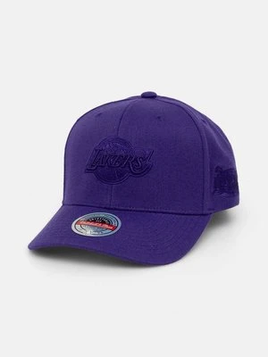 Mitchell&Ness czapka z daszkiem z domieszką wełny Los Angeles Lakers kolor fioletowy z aplikacją HHSSINTL1435-LALPURP