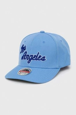 Mitchell&Ness czapka z daszkiem z domieszką wełny Los Angeles Lakers kolor niebieski z aplikacją