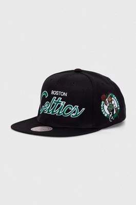 Mitchell&Ness czapka z daszkiem z domieszką wełny NBA BOSTON CELTICS kolor czarny z aplikacją