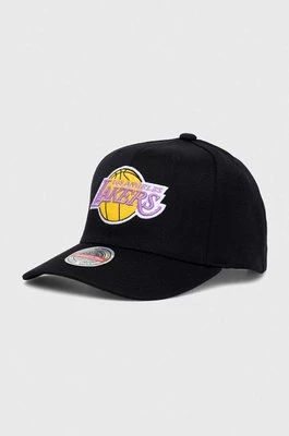 Mitchell&Ness czapka z daszkiem z domieszką wełny NBA LOS ANGELES LAKERS kolor czarny z aplikacją