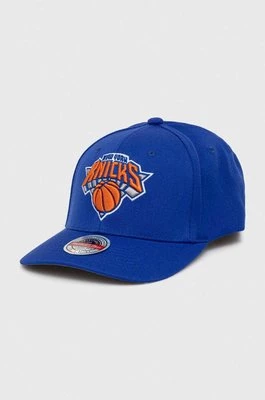 Mitchell&Ness czapka z daszkiem z domieszką wełny New York Knicks kolor niebieski z aplikacją