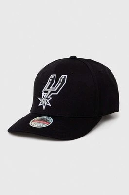 Mitchell&Ness czapka z daszkiem z domieszką wełny San Antonio Spurs kolor czarny z aplikacją