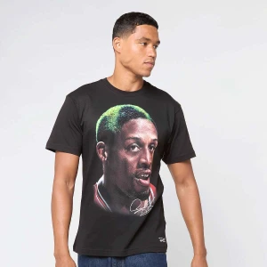 Mitchell & Ness NBA Chicago Bulls Prayer Big Face Tee mężczyźni T-Shirty i Polo czarny rozmiar Odzież