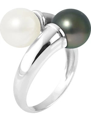 Mitzuko Srebrny pierścionek z perłami rozmiar: 52