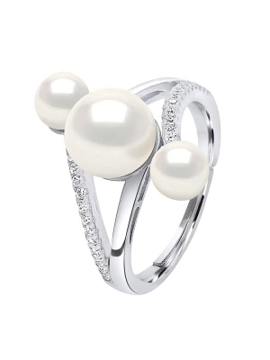 Mitzuko Srebrny pierścionek z perłami rozmiar: onesize