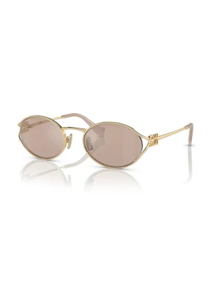 Miu Miu okulary przeciwsłoneczne okrągłe damskie złoty