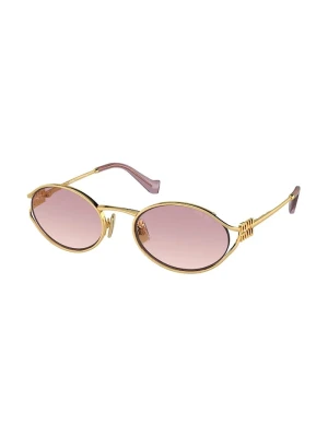 Miu Miu okulary przeciwsłoneczne okrągłe damskie złoty