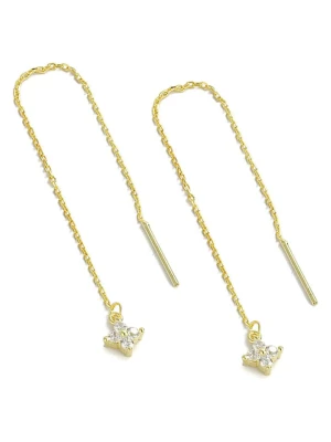 Miu Silver Pozłacane kolczyki z cyrkoniami rozmiar: onesize