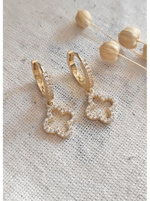 Miu Silver Pozłacane kolczyki z cyrkoniami rozmiar: onesize