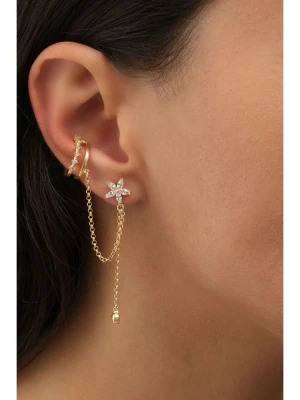 Miu Silver Pozłacany kolczyk z cyrkoniami rozmiar: onesize