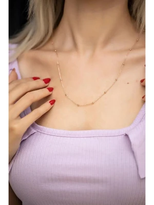 Miu Silver Pozłacany naszyjnik z elementami ozdobnymi - dł. 42 cm rozmiar: onesize
