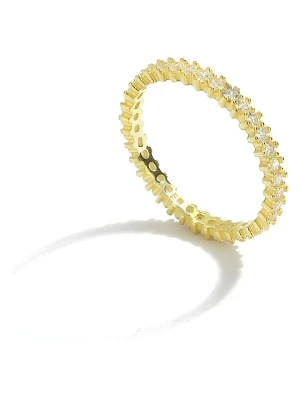 Miu Silver Pozłacany pierścionek z kamieniami szlachetnymi rozmiar: 48