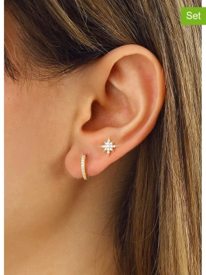 Miu Silver Srebrne kolczyki (2 szt.) z cyrkoniami rozmiar: onesize